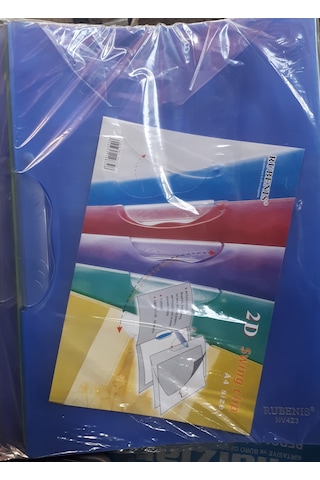 Sıkıştırmalı Dosya 30 Kağıt Kapasite 5 Adetli Paket Mavi Rubenis