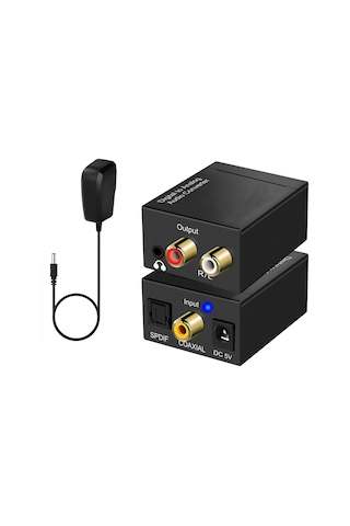 3.5 MM Dijital Analog Ses Dönüştürücü Optik Fiber Toslink Koaksiy