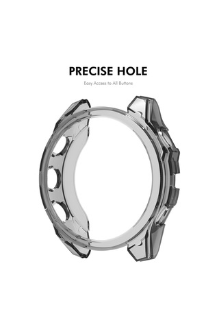 Garmin Fenix 8 İçin Amoled 43mm Enkay Hat-prince Şeffaf Tpu Çerçeve Düşmeye Karşı Koruma Kılıfı Şeffaf