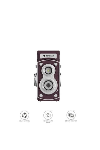Torima CMR44 Mini Retro Dijital Fotoğraf Makinesi Mor