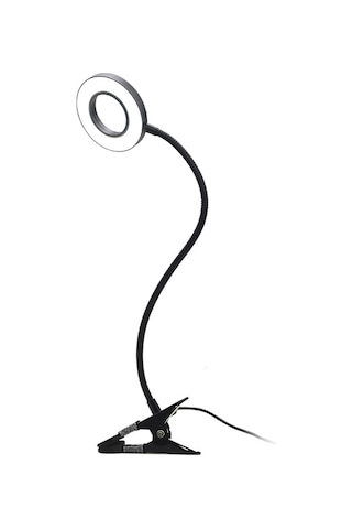 Vkemall Usb Güçlü Led Masalık: Göz Koruyucu, Esnek Kollu, Isı Dağıtımlı, Siyah Renk Siyah