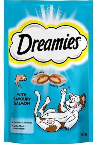 Dreamies Somonlu Kedi Ödül Bisküvisi 6 x 60 G