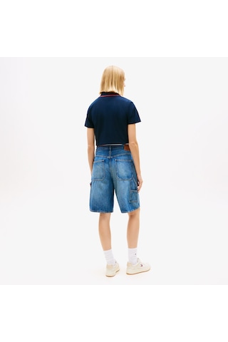 Tommy Hilfiger Cropped Short Sleeve Kadın Lacivert Polo Dw0dw21363 2800284