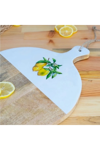 Bambum Kangura Limon Yuvarlak Kesme Tahtası Küçük Renkli