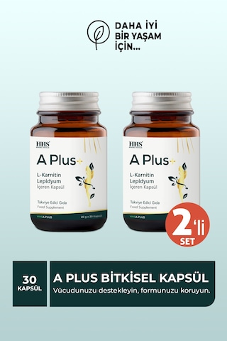 A Plus L-carnitine Lepidium Bitkisel Kapsül 2 Adet Aromasız