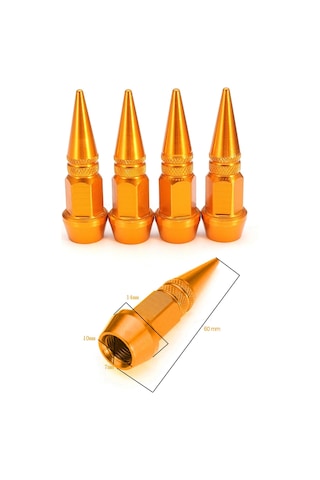 Oto Araba Sibop Kapağı Seti Metal Sivri 4'lü Set Gold 60 Mm