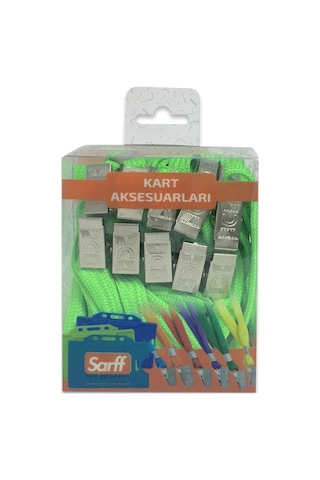 Sarff Metal Klipsli Fıstık Yeşili Askı İpi 10'lu Blister