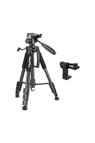 Blic Np-8850 1.75 Metre Profesyonel Alüminyum Tripod 360 Döner Başlık Taşıma Çantalı 3kg Taşı Siyah
