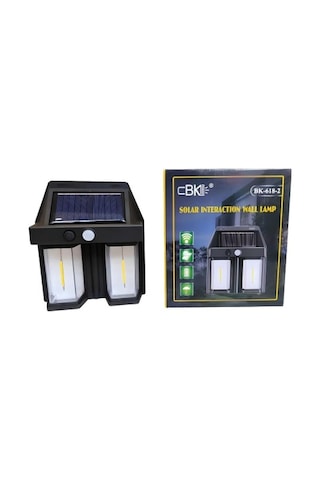 Rustik Ampul İkili Solar Duvar Aplik Siyah
