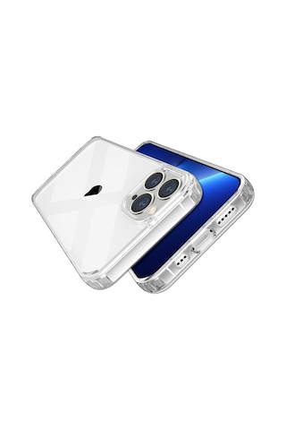 Logis Apple Uyumlu iPhone 13 Pro 6.1 Şeffaf Kılıf Silikon Koruma