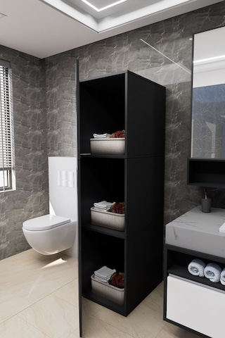 Lavina Banyo Kirli Sepetli Çamaşır Dolabı Antrasit Antrasit