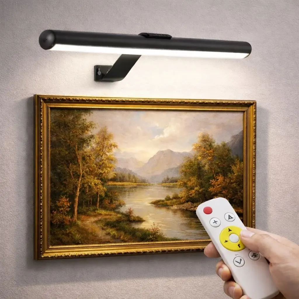 3 Renkli Yapışkanlı Ayna Üstü Tablo Üstü Şarjlı Aplik Kumandalı 6500k-4000k-3200k Siyah Kasa 1.5 Watt Ct2465