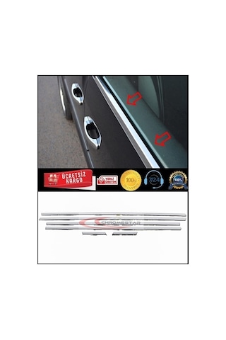Volvo S40 Krom Cam Çıtası Takımı 2005-2012 6prç Paslanmaz Çelik