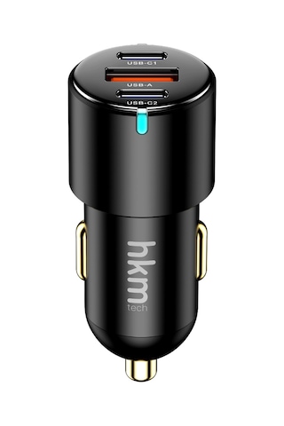 Hyper 60W Hızlı Şarj Destekli 3 Girişli (2Xtype-C 1Xusb) Araç Içi Çakmaklık Şarj Aleti