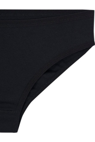 Bsm 3'lü Kadın Siyah Pamuklu Kaşkorse Bikini Külot Siyah