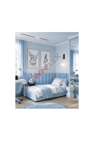 Winflex Yatak Başlık ,duvar Ve Oda Dekorasyon Panel 10adet- 15x100cm Turkuaz 100 x 150 CM