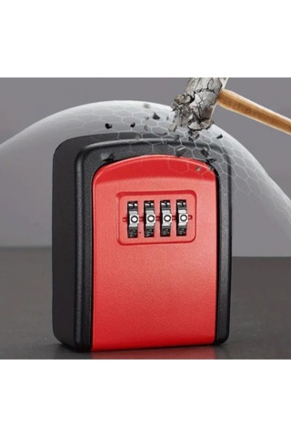 Büro Ev Ofis Güvenliği İçin Kırmızı Şifreli Mini Eşya Anahtar Saklama Kasası