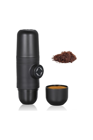 Hangfox El Portatif El Basınçlı 8 Bar Basınçlı Minik Kahve Makinesi - Portatif Manuel Espresso Hazırlayıcı 140ml, Paslanmaz Çelik