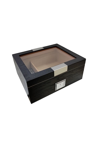 Falconetti Siyah Camlı Humidor Puro Kutusu rc62