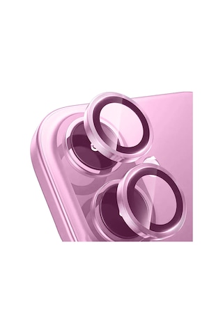 Apple Uyumlu iPhone 16 Plus Zore Mikro Kamera Lens Koruyucu Pembe