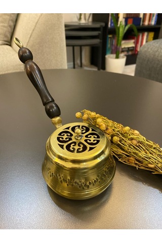 Pirinç Gold Renk Tütsülük Üzerlik Otu Hediyeli