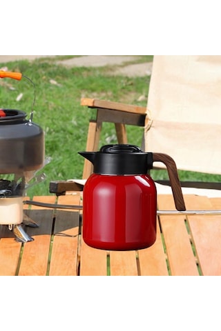 Suntek Yalıtımlı Paslanmaz Çelik Kahve Sürahisi Kırmızı