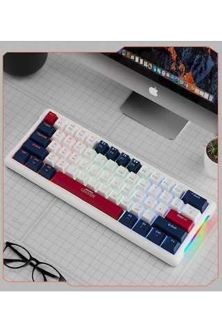 K610 Kablolu Kırmızı Switch Mekanik Oyuncu Klavyesi-61 Tuş Rgb-hot Swap