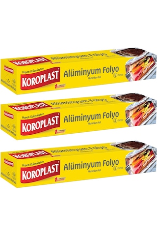 Koroplast Alüminyum Folyo 8 Mt X 3 Paket