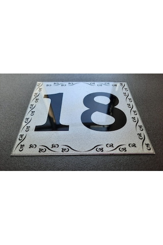 Kapı Numarası 10x12 cm Kendinden Yapışkanlı No:18