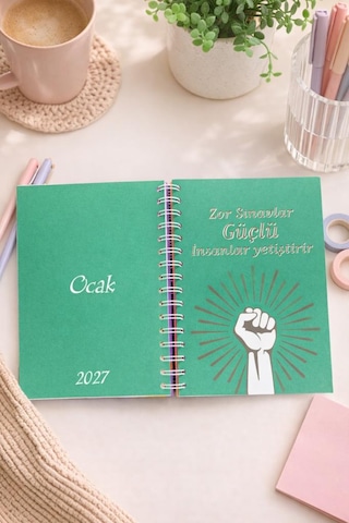 Lizy 2026-2027 Akademik Ajanda - A5 Spiralli Planner Tasarım-7 Mor
