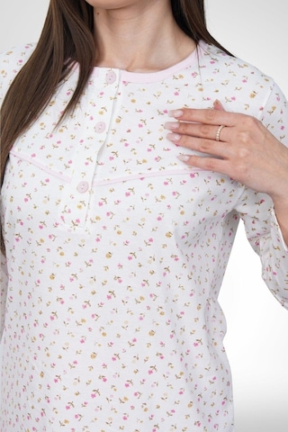 Mecit Pijama Mecit 6397 Pembe Kadın Uzun Sabahlıklı Pijama Takımı
