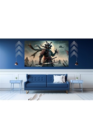 Ti-play Kanlı Kılıc 60x90cm Modern Samuray Pvc Çerçevesiz Tablo