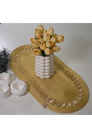 Zengin Design Home 10 Oval Runner Sarı