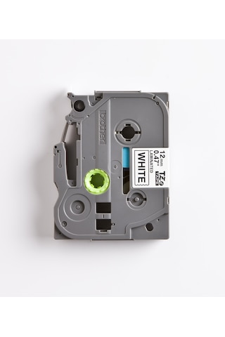 BROTHER P-TOUCH TZE-231 TZE-TAPE 12MM BEYAZ ÜZERİNE SİYAH LAMİNAS
