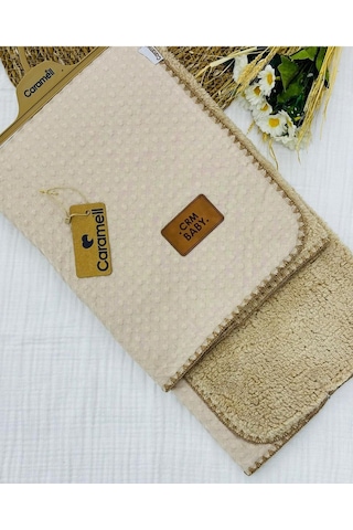 Bebek Battaniyesi Yeni Tasarımlar Müslin Ve Welsoft // 2025 // 6006 // Bej