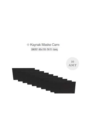 Gfb 6011 Kaynak Maske Camı 787 Siyah 110 X 80 Mm - 10 Adet