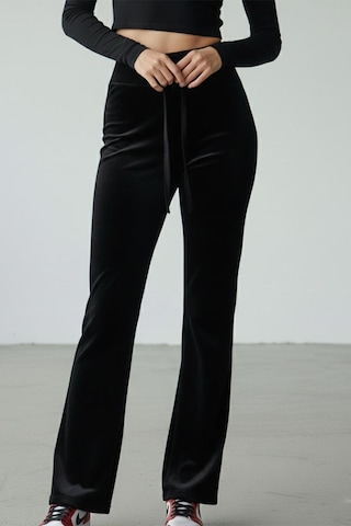 Fit Women Kadife İspanyol Paça Pantolon 4435 Siyah