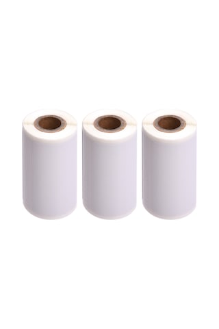 Yaleker 3'lü Paket Beyaz Termal Etiketler - 50x30mm, Her Sarı 104 Adet, 3 Yıllık Saklama Süresi, Etiket Yazıcı İçin