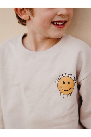 Antebies Bej Sarı Uzun Kollu Erkek Çocuk Sweatshirt Çok Renkli