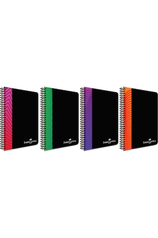 Faber Castell Pp Kapak Şeritli 80 Yaprak A4 Çizgili Defter 4lü Se