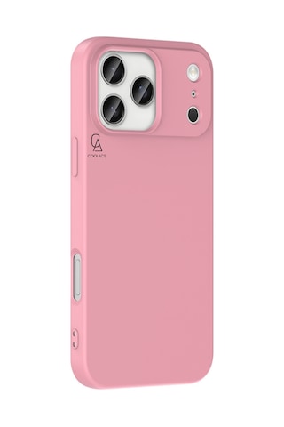 Apple Uyumlu iPhone 17 Pro Max Içi Kadife Lansman Kılıf Ve 5d Tam Kaplayan Cam Ekran Koruyucu Açık Pembe