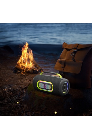 Wiwu H7 Rgb Işıklı Askılı Tws Bluetooth Speaker Hoparlör V5.3 40w Siyah