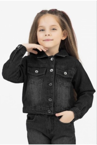Dmb Kids Kız Kot Ceket 24ydmb0053 Siyah