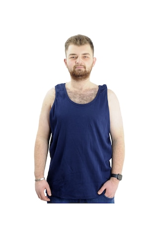 Mode Xl Büyük Beden Erkek Kolsuz Atlet 6341 İndigo