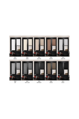 Hanedizayn Isıcam Plise Perde Delmeden Montaj Güneş Kırıcı Ölçüye Özel Üretim Cam Balkon, Mutfak, Ofis Ve Tüm Pvc Pencereler İçin Çok Renkli 3809vızon