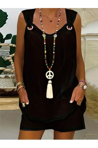 Modasize Kadın Kolsuz V Yaka Kuş Gözü Detay Bluz Short Aerobin Ikili Takım Siyah