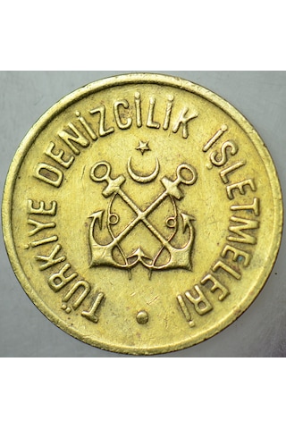 Türkiye Denizcilik İşletmeleri- Şehir Hatları İşletmesi Eski Vapur Jetonu 22 Mm.