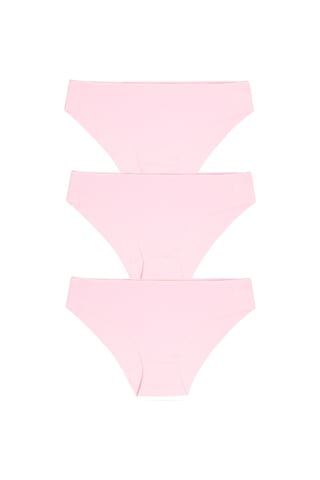 Parlingerie 3lü Lazer Kesim Külot Pembe