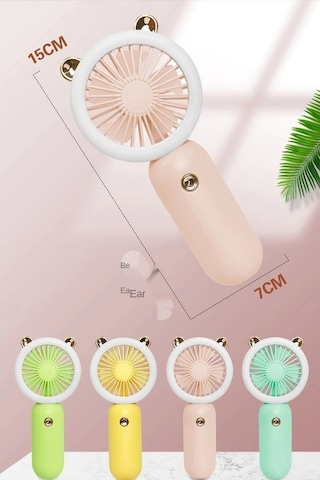 Didadodo Technosmart Mini El Fanı, Usb Şarjlı Led Işıklı, Taşınabilir Ergonomik Tasarımlı Yeni Renk Seçenekleri