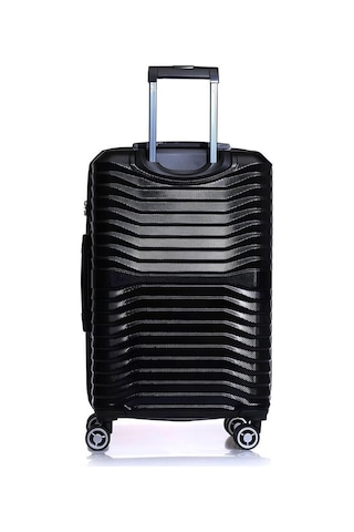 Orta Boy %100 Polikarbon Valiz Siyah 1819 Siyah